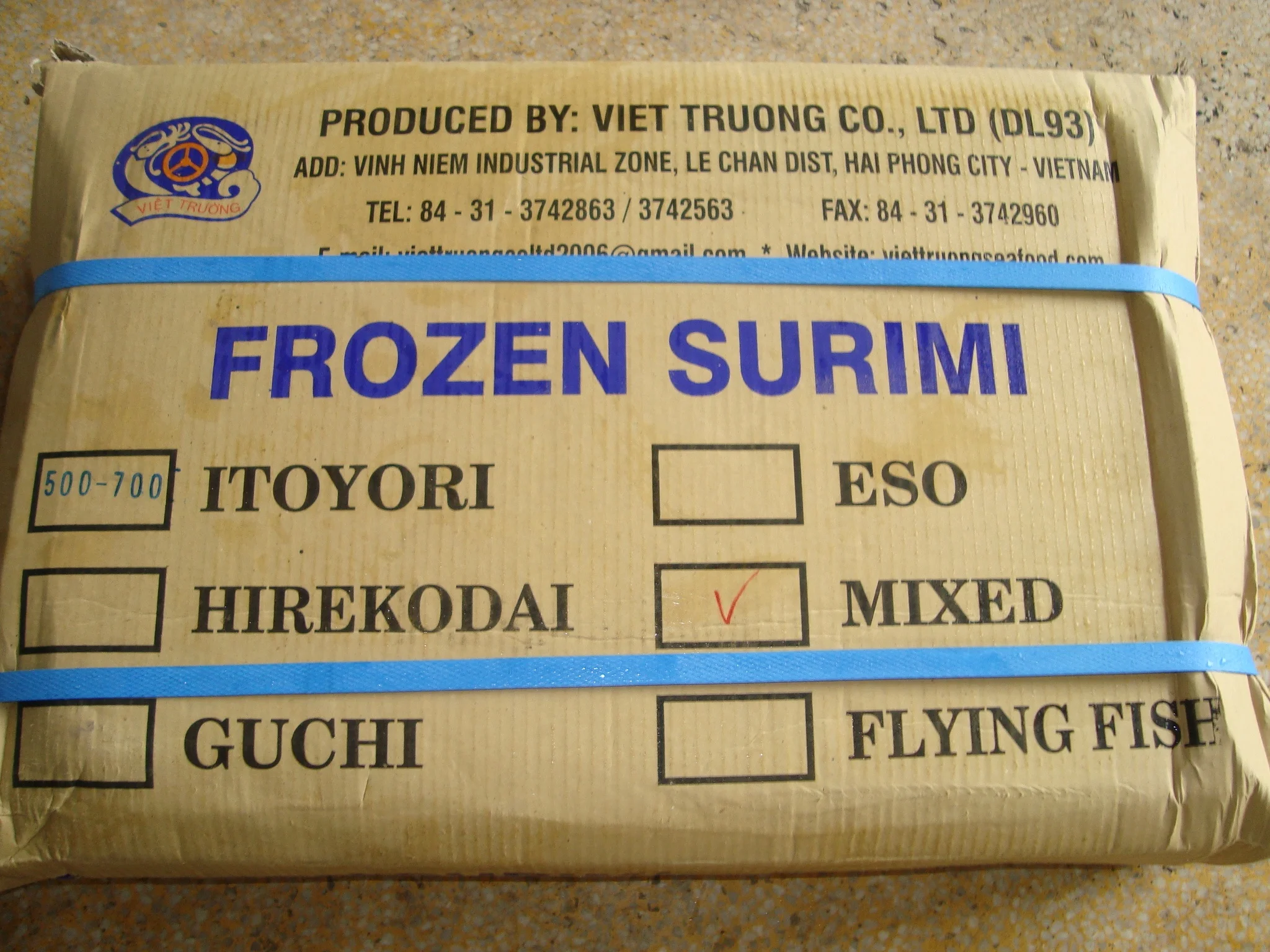 
HACCP Certification 24 Months Shell Life Box Packaging 20 KGM/Box Weight Frozen Surimi from Vietnam 