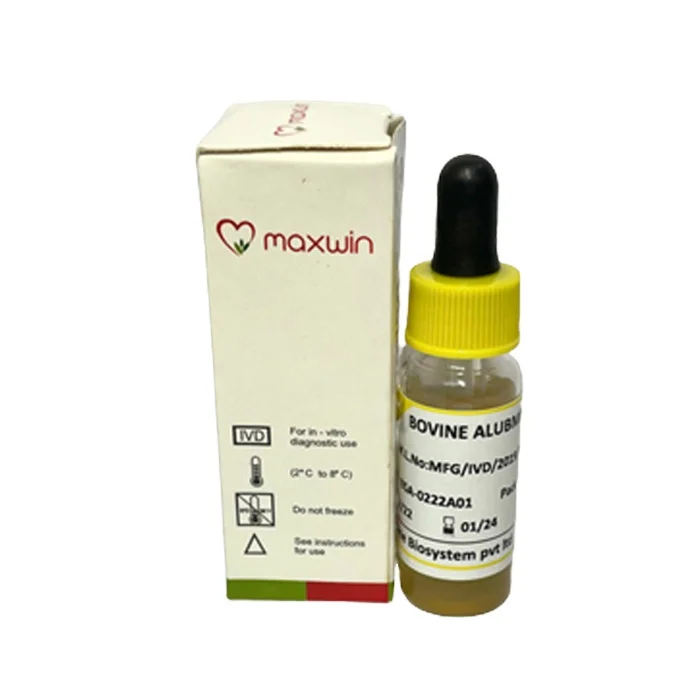 Trusted Dealer of Top Quality Maxwin Bovine Albumin 22% Blood Group Diagnosis/Reagent Test Kit Set 1x10ml at Reliable Price