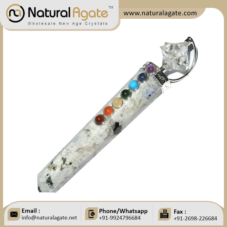 Crystals Stone 7 Chakra Tibetan Stick Healing Wands For mental balance