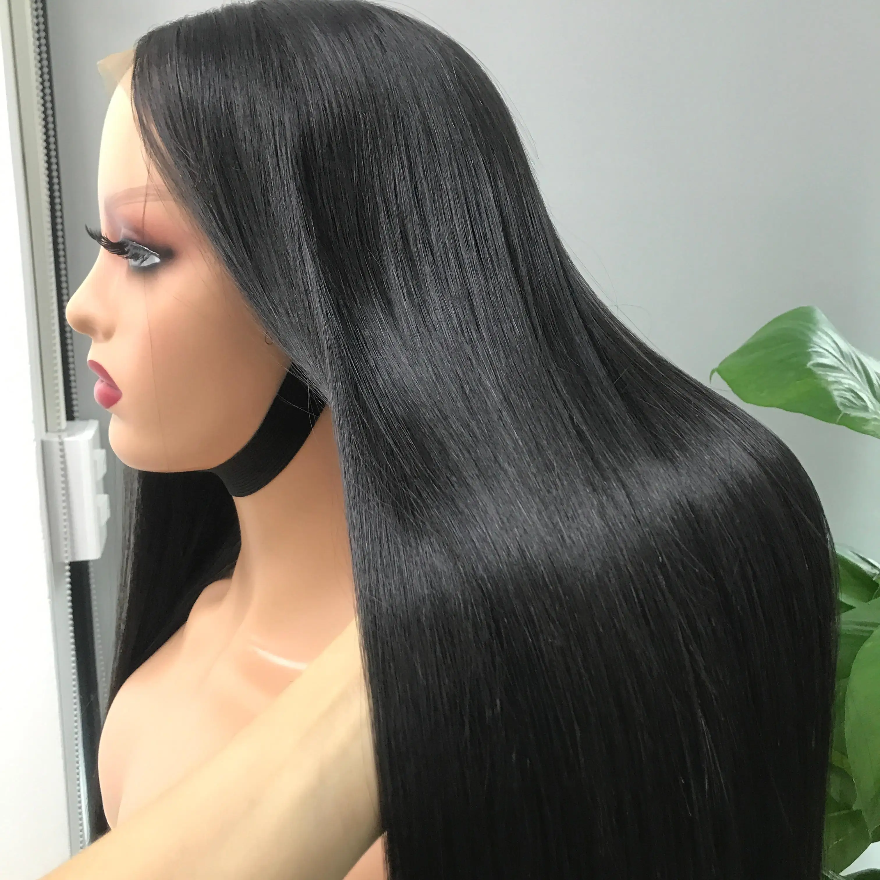 SDD Human Hair Wig Bone Straight Natural Black Color 100% Vietnamese Human Hair Extensions Cuticle Aligned Women Hair Wig