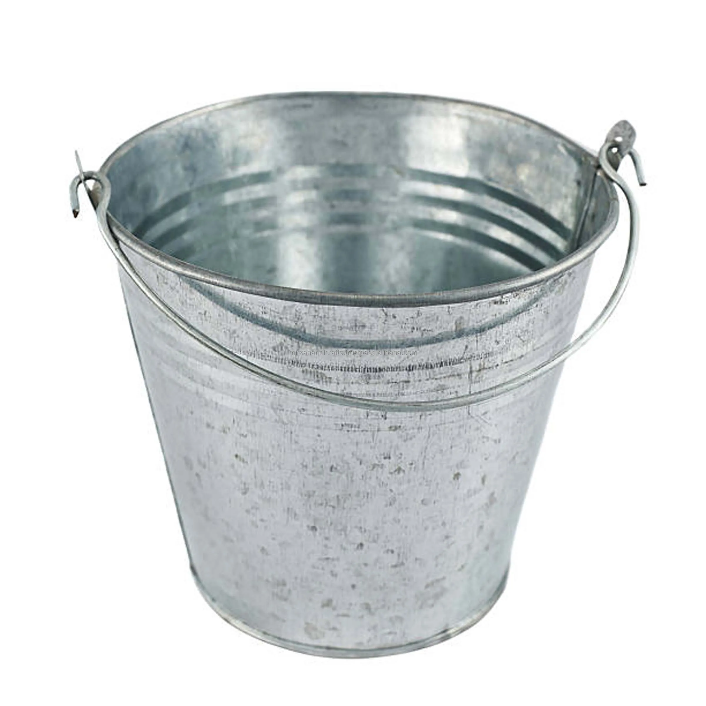 Galvanized Finished Ice Bucket European Style Ice Bucket Ice Cube Barrel Metal Handmade
