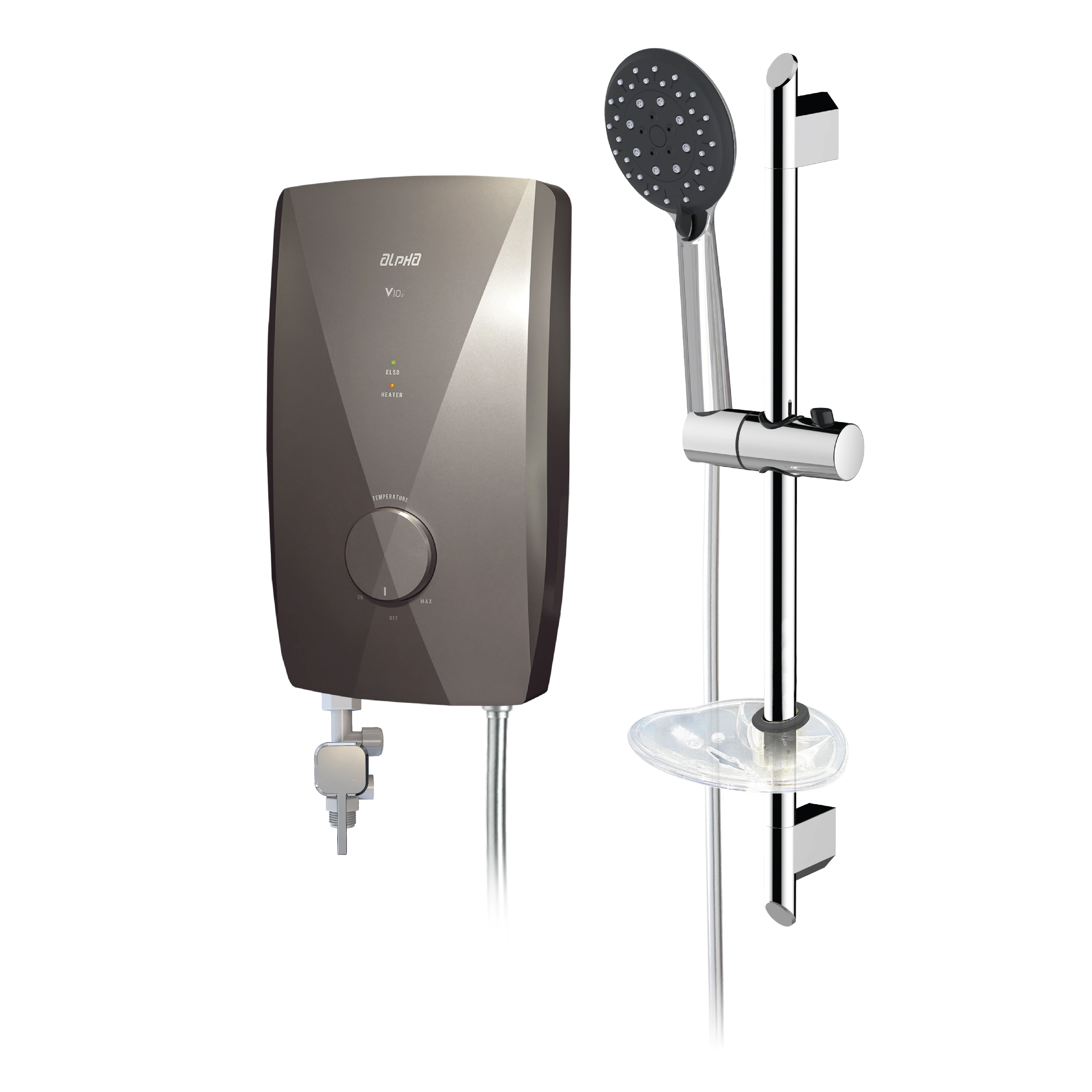 Top Sales V10E Wall Mounted Instant Electric Water Heater with Rain Shower 4 Color Options for Hotel & House Use