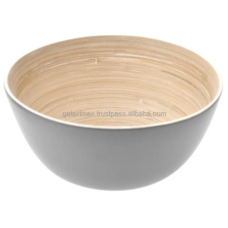 Hot New Eco-friendly Natural Fiber Bamboo Recycled Handmade 100% Natural Round Spun Bamboo Bowl Bamboo Dinner Sets