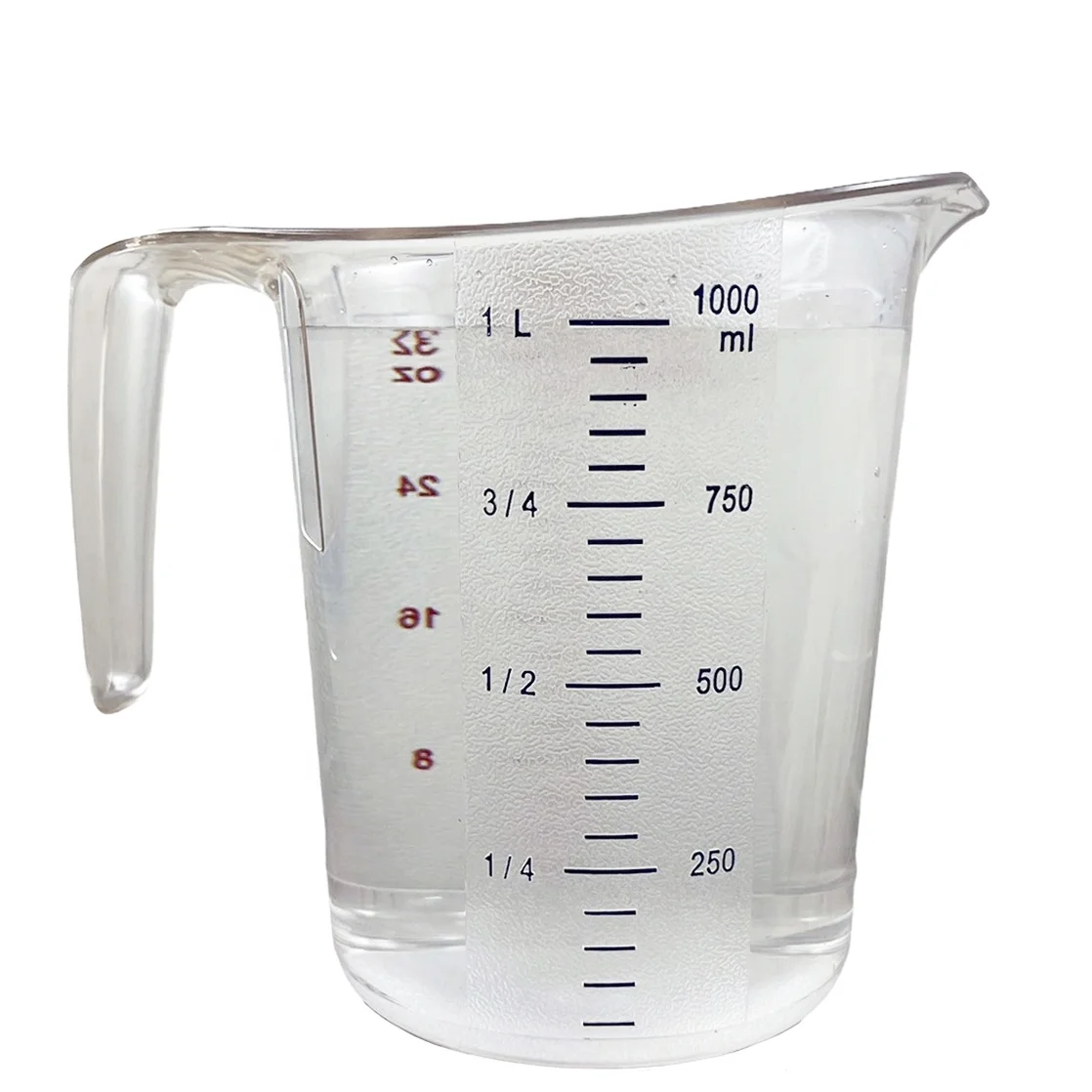 Measure Jug Plastic Measuring Cups Pitcher Tool with Scales 250ML & 500ML & 1000ML & 2000ML & 4000ML for Hotel Restaurant