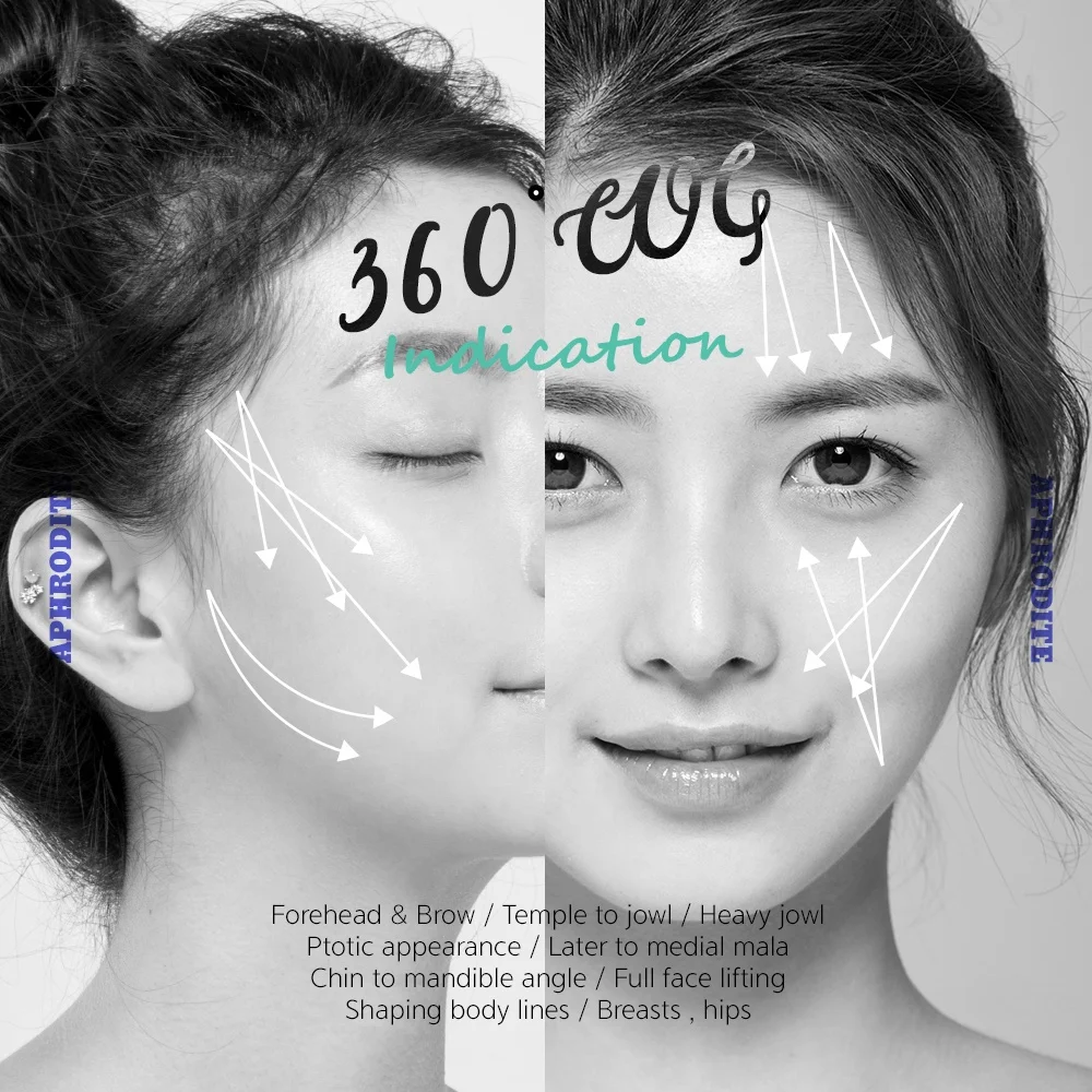 CE, GMP, ISO APHRODITE : KOREA BEST PDO Thread 3D 4D 6D 8D 12D COG Face V line lift PLLA PLACL Body and Skin lifting Suture