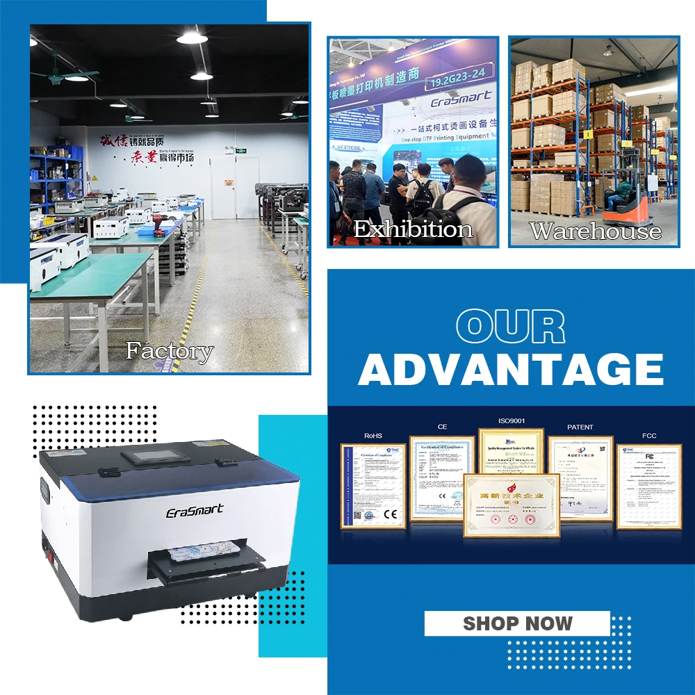 Erasmart A5 UV Printing Machine Inkjet UV Flatbed Printer Machine for Small Business Acrylic Phone Case Cover Printer