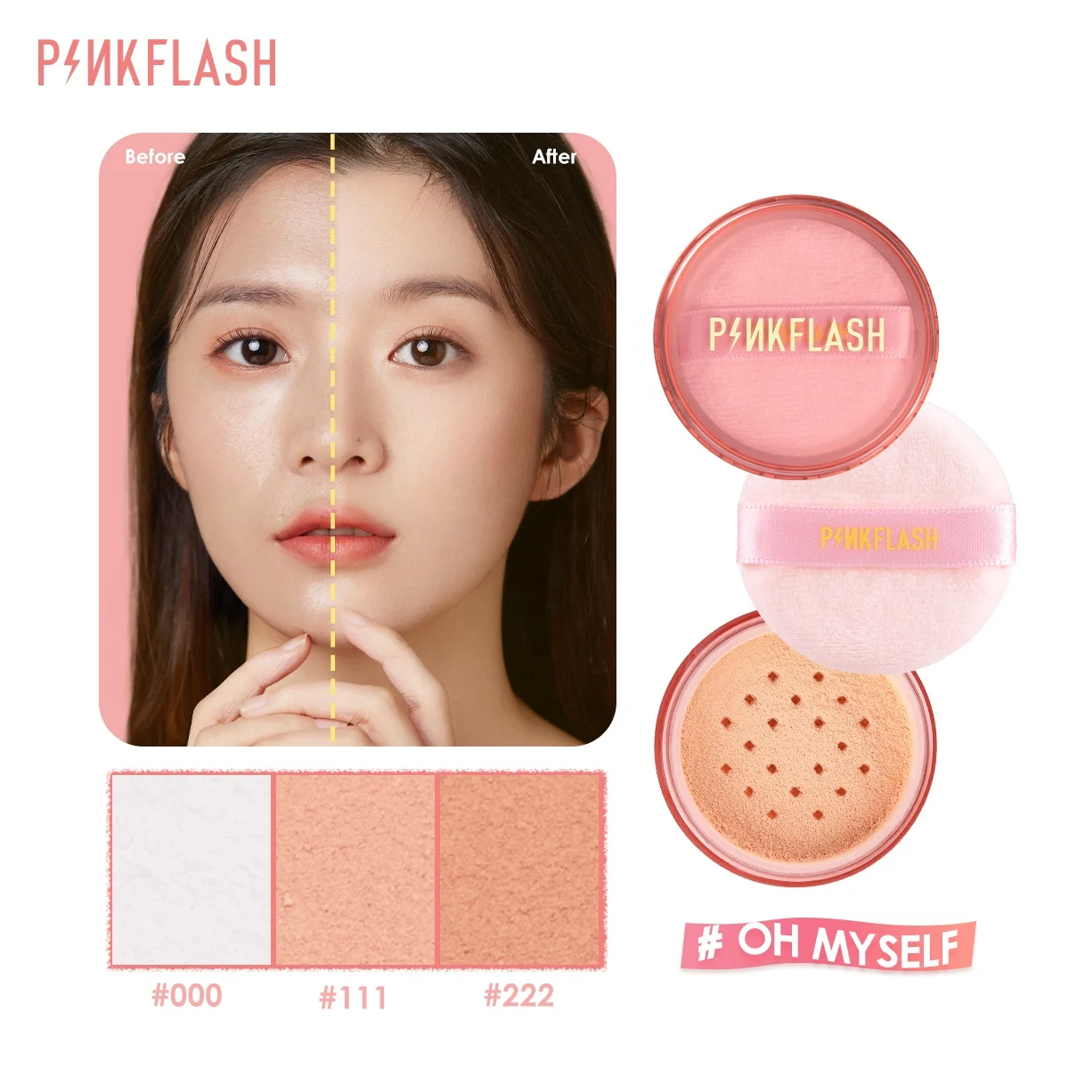PINKFLASH PF-F06  Translucent Face Powder Matte Loose Finishing Makeup for Face Poreless Finish Loose Setting Powder