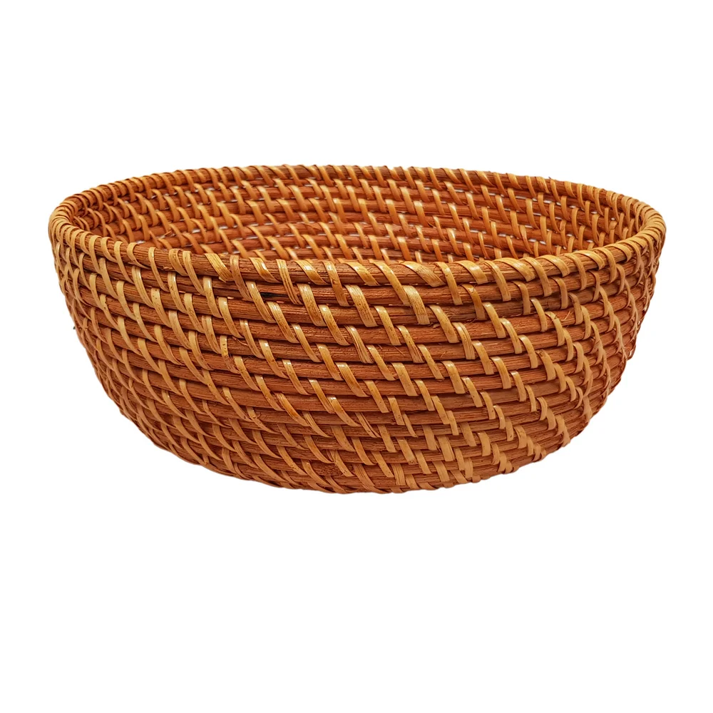 Handmade Multifunctional Wicker Picnic Basket Cheap Rattan Fruit Basket Sustainable Fabric Material Wholesale Proofing