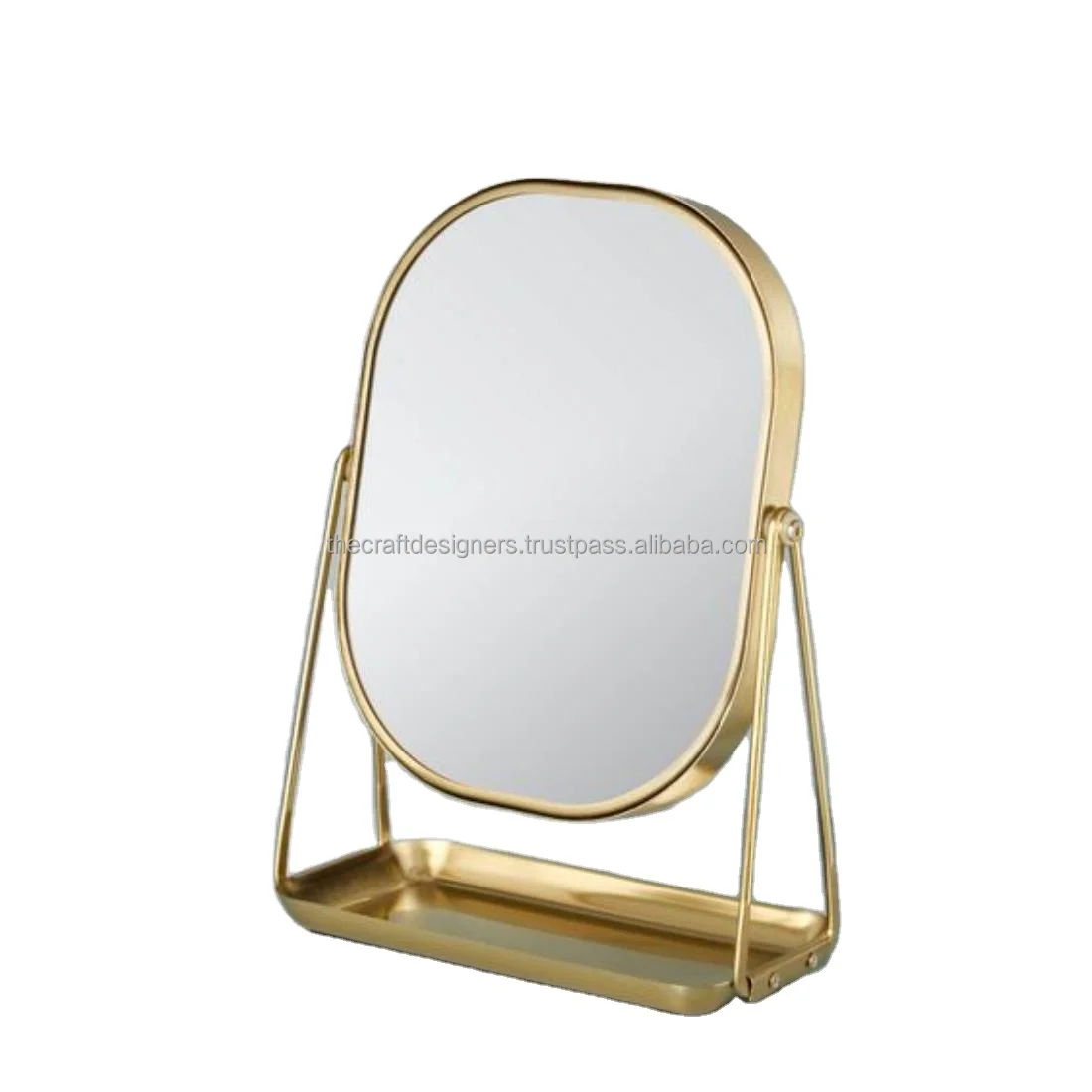 American Gold Adjustable Tabletop Vanity Mirror Best Sale Prices Ladies Makeup Cosmetic Use Online Supply Decorative Tabletop