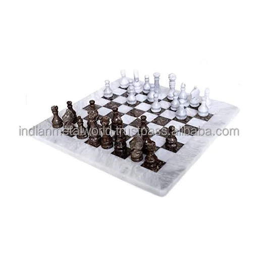 New Marble Chess Set Luxury Marble Patterned Chess Board Chess Game Set Queens hot sale best seller