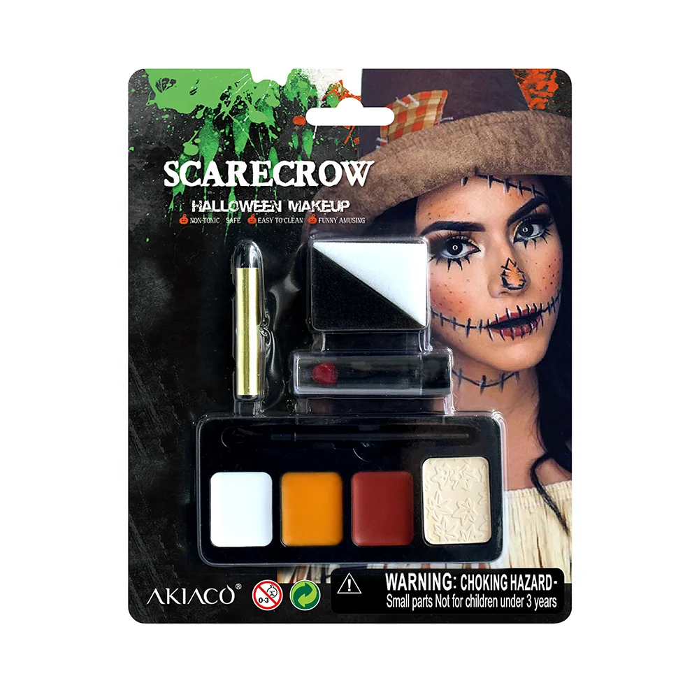 Детские и взрослые костюмы Akiaco, аксессуары для боди-арта, палитра для макияжа на Хэллоуин вегана, подарки, игрушки для рисования лица