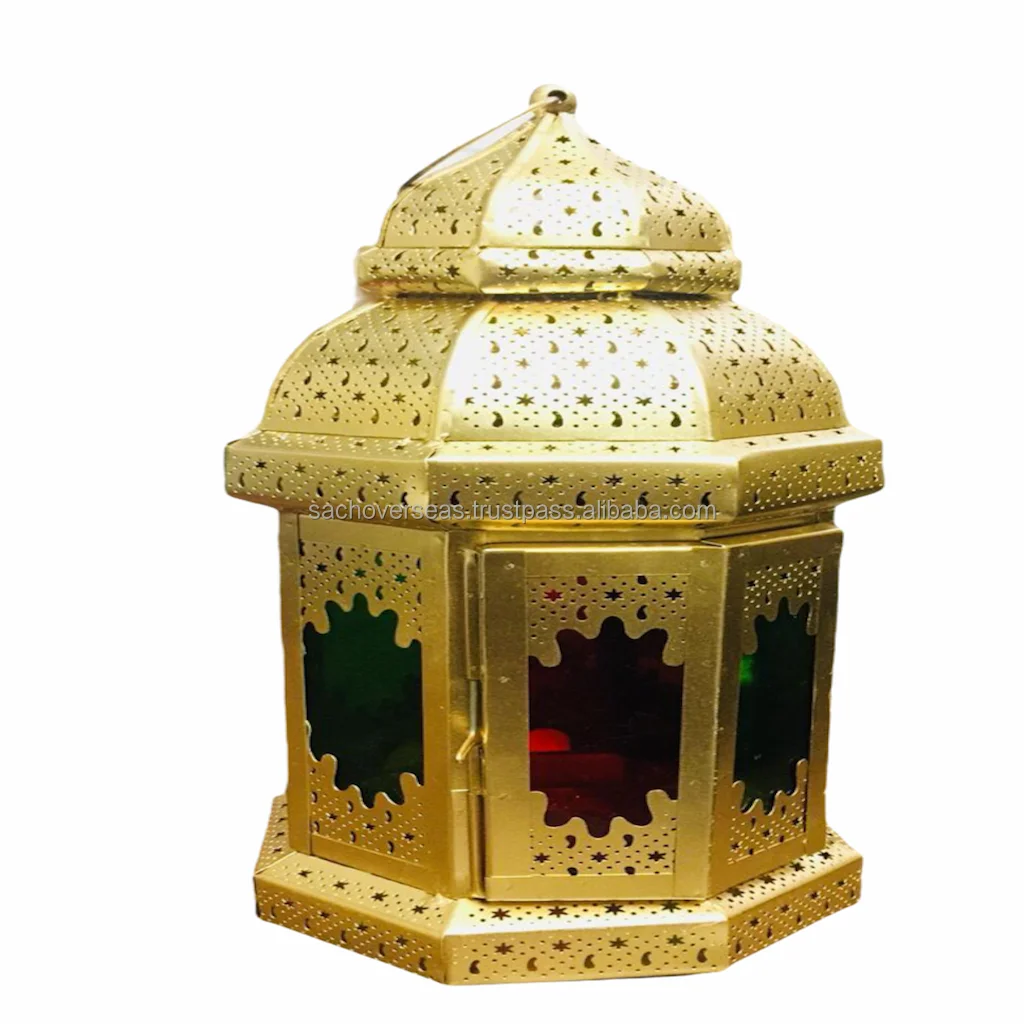 Traditional Multiple Sizes Rustic Look Moroccan Metal Lantern in Various Colour Options