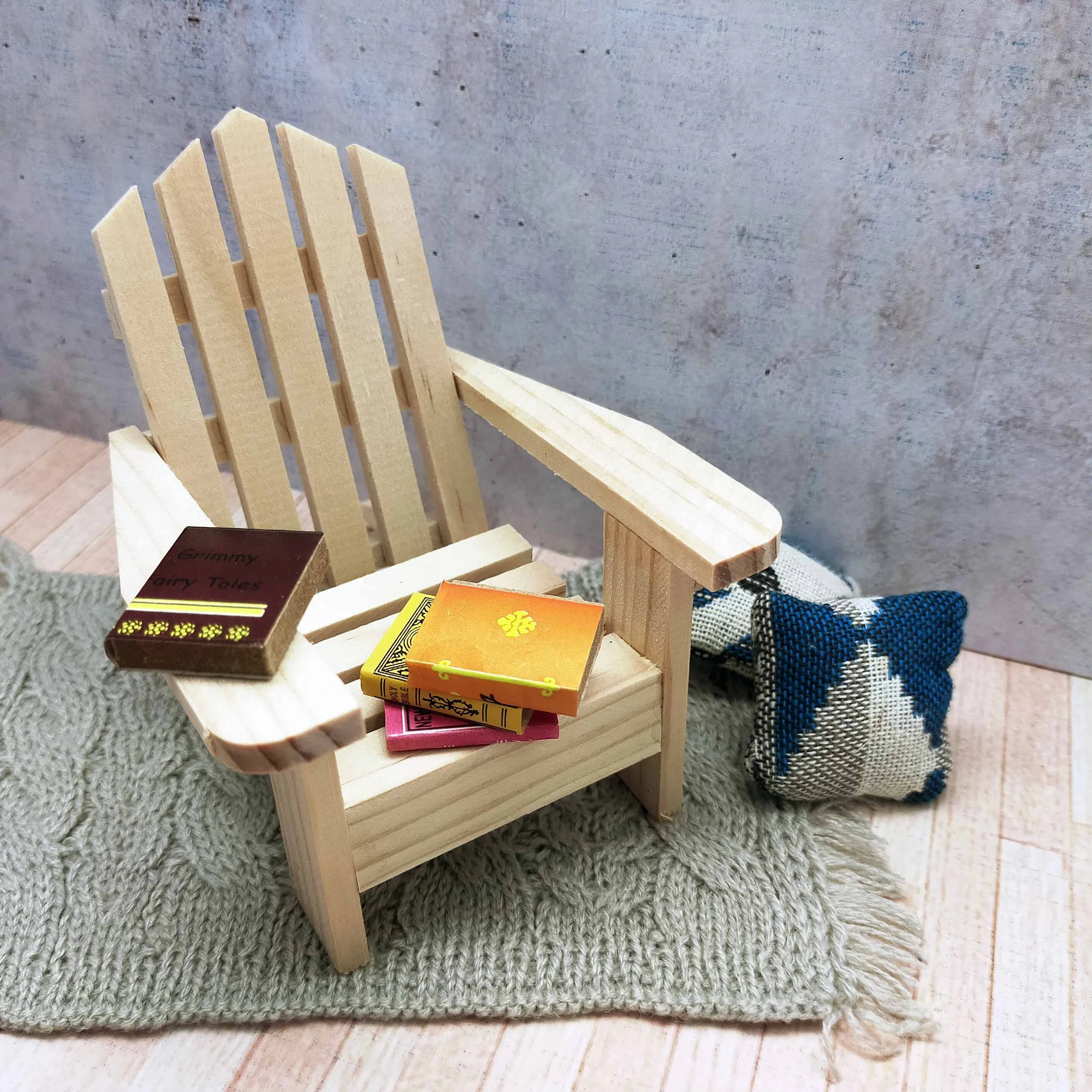 Миниатюрный Кукольный домик Adirondack деревянный стул