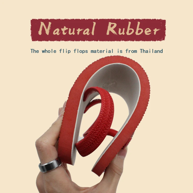 Unisex Ultra Premium 100% Natural Rubber Flip Flops from Thailand: Durable Summer Sports Slippers for Men