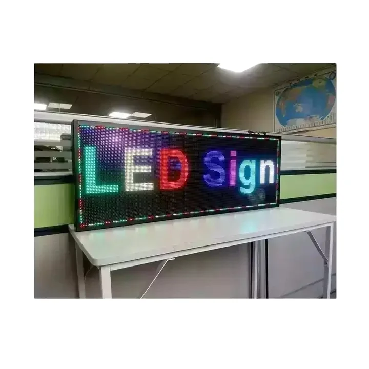 P10 RGB Полноцветный наружный прокручивающийся дисплей высокой яркости светодиодный рекламный знак программируемый экран