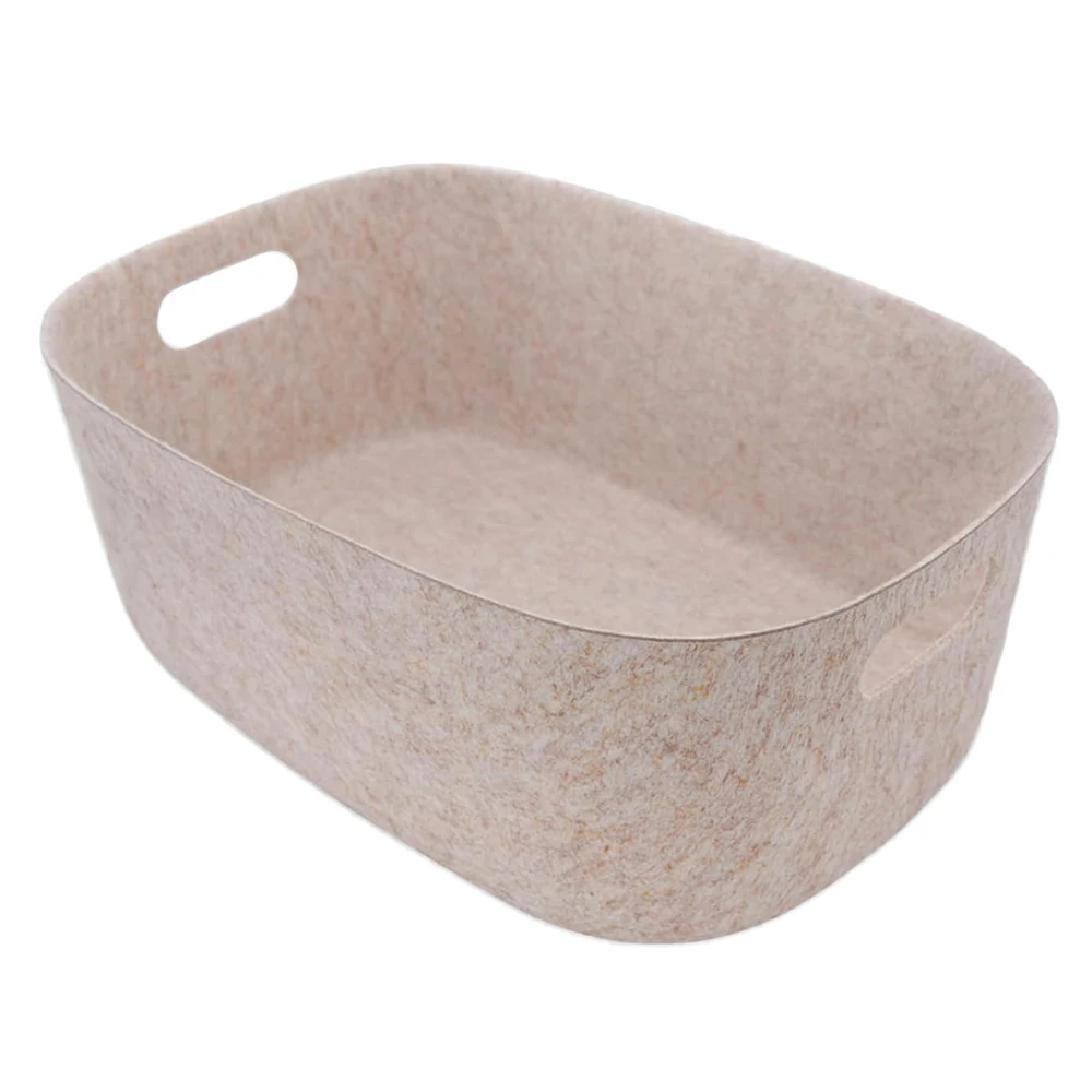 bsci oem  multi-function stackable felt box bin organizer container thermoforming felt storage basket