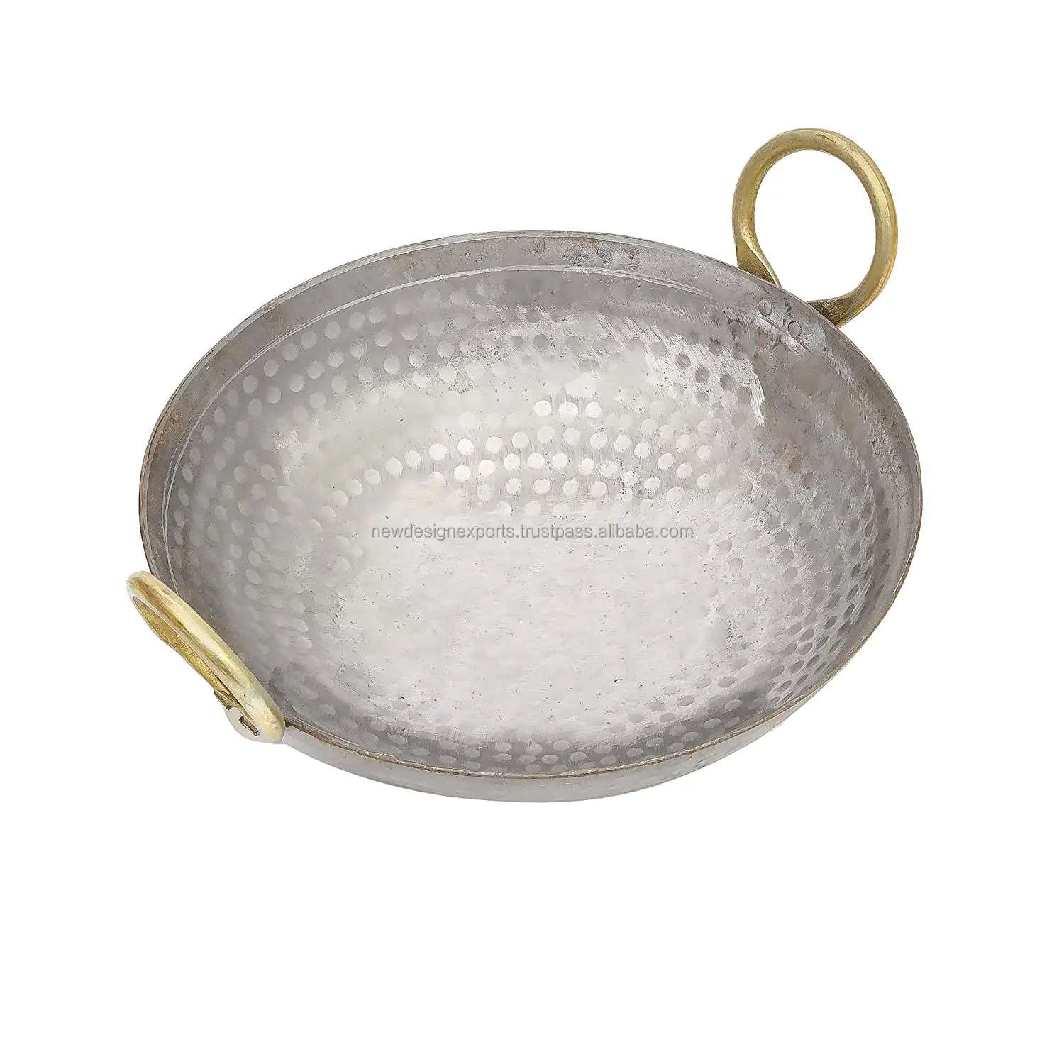 Heavy Base Iron Matthar/Hammered Kadhai | Kadai with Handle for Kitchen | Deep Frying Kadai (3 Litre)