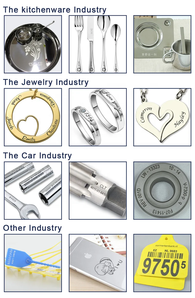 Mini Marker Printer  Metal Cable Ear Tags 20W 30W 50W 60W 80W Split Portable Fiber Laser Marking Machine For Jewelry