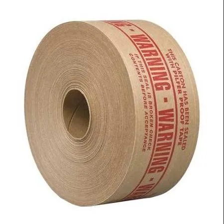 Custom Logo Printed Adhesive Tape Water Activated Gummed Reinforced Kraft Paper Tape