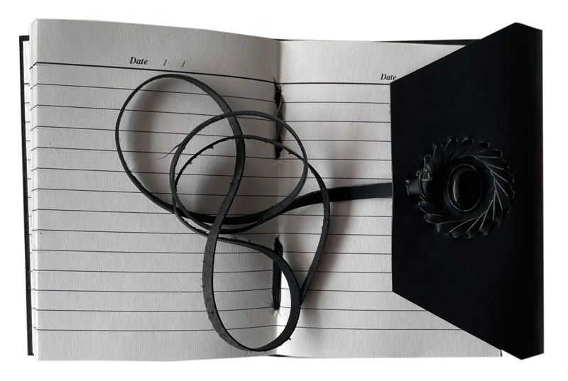 Leather Journal Notebook 5x7 Inches Handmade Stone Tan Wrap Leather C Lock Vintage Design With Pen Holder Journals For Men Women