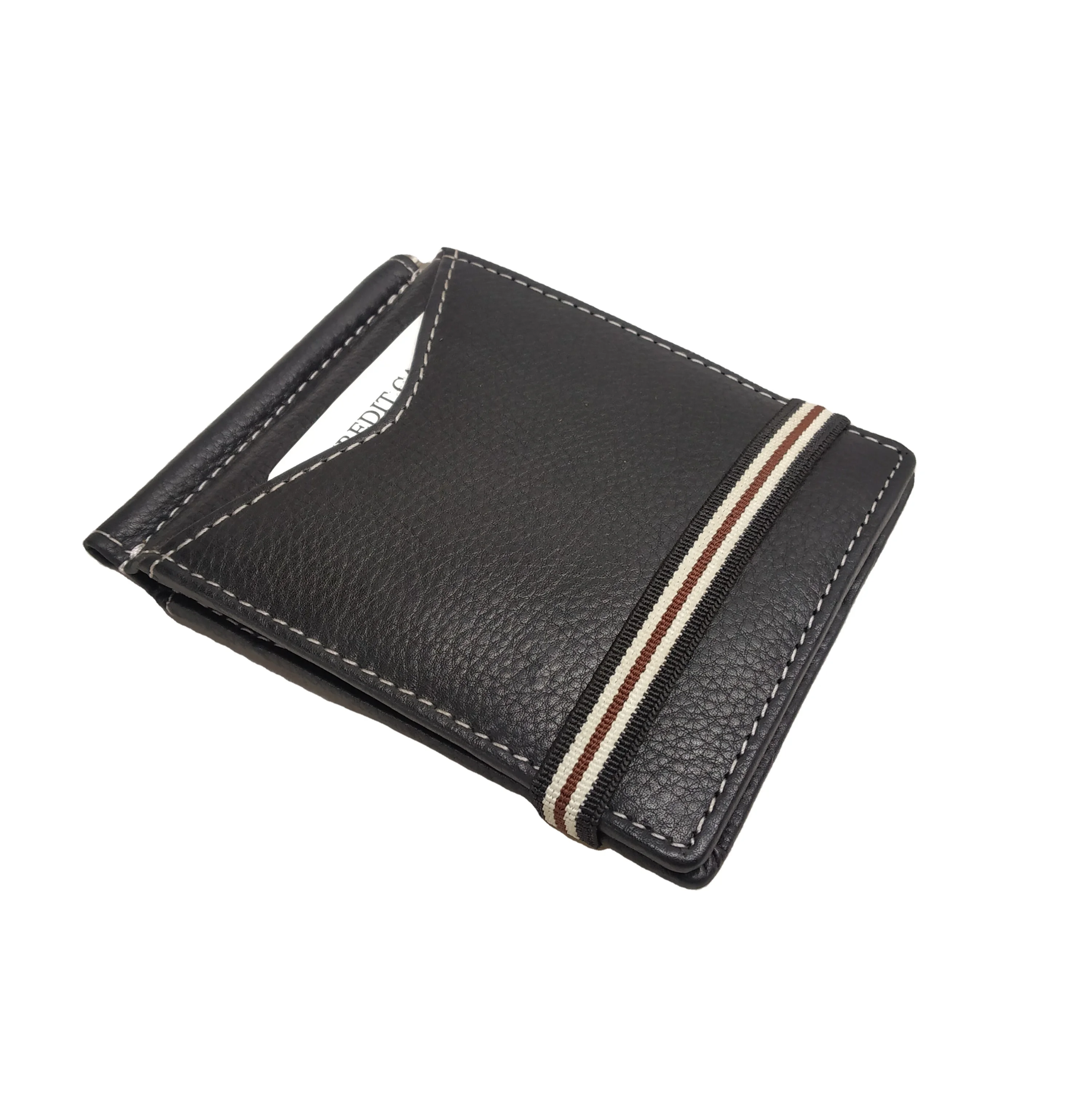 2024 Men Leather RFID Blocking Anti Theft Minimal Design Money Clip Cash ID Wallet Card Holders Women Wholesale Bulk Exporter