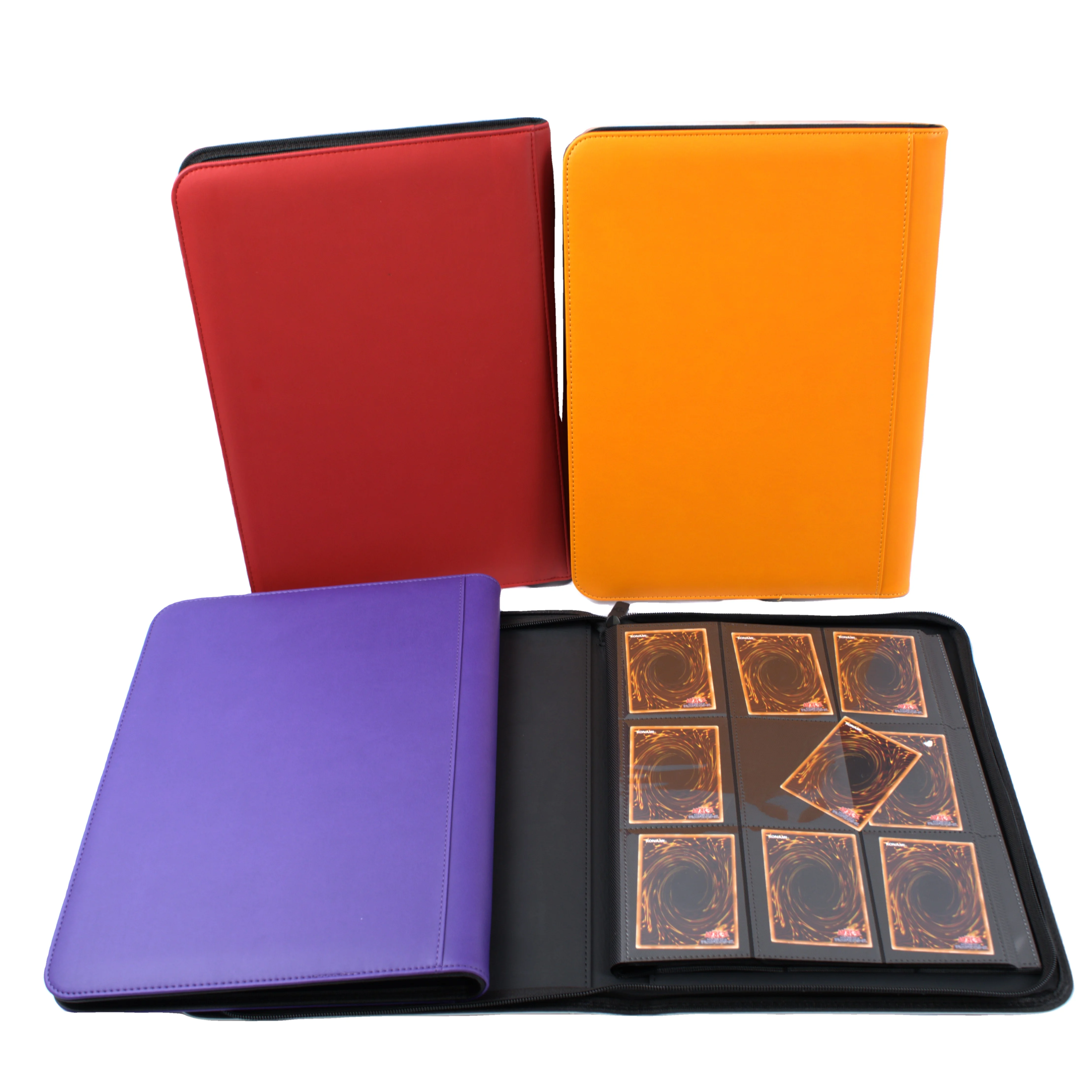 MOUJACK Customizable Trading Card Binder Made with PU Leather, Ideal for Yugioh MTG Cards Protection and Display