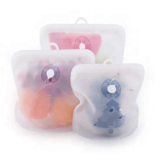 Великолепный многоразовый безопасный силиконовый Пакет для хранения продуктов