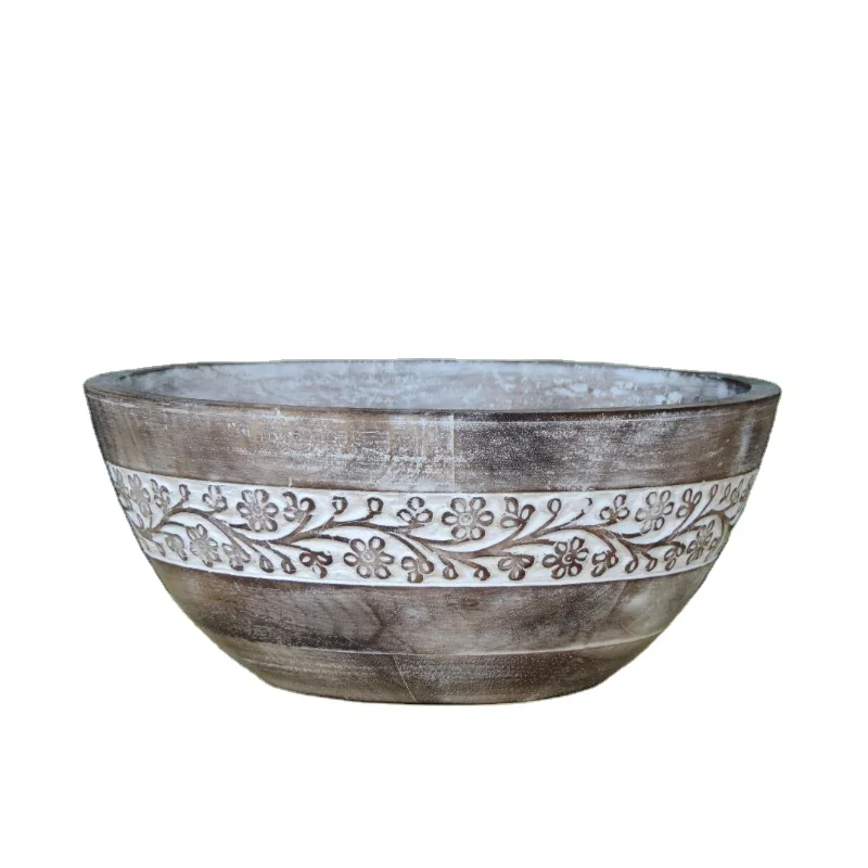 Style Handmade Wooden Bowls Use Home & Restaurant At Down Price