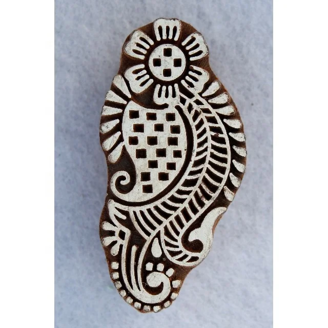 Floral Print Indian Block Printing Textile Stamp Wooden Block Stamp Wooden Block Hand Carved printing stamp