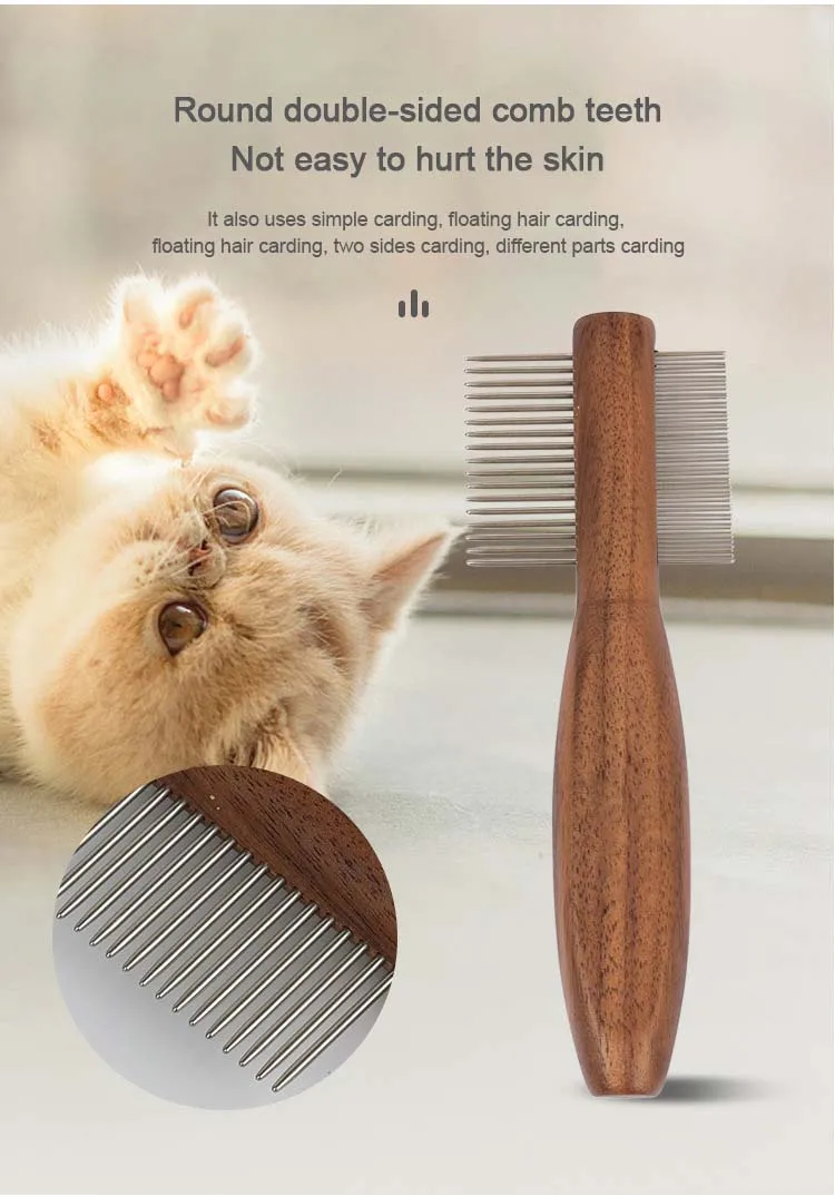 Cepillos Para Perros Deshedding Wooden Self Cleaning Cat Comb Pet Grooming Dog Bath Brush Brosse Pour Chien Chat Pet Brush
