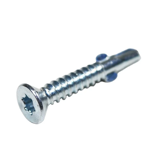 Самосверливающийся винт TEK из нержавеющей стали с плоской головкой и шестью лопастями