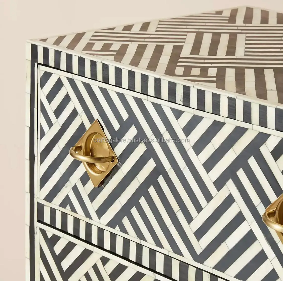 bone inlay console Heritage Charm Handcrafted Bone Inlay Cabinet for Unique Interiors home decor furniture for sale