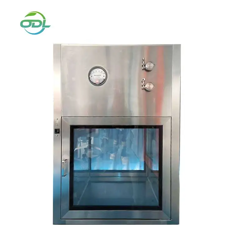 Oudelong Customized Laboratory Pass Box Interlocking for Clean Room Transfer Window Clean Room Pass Through Box