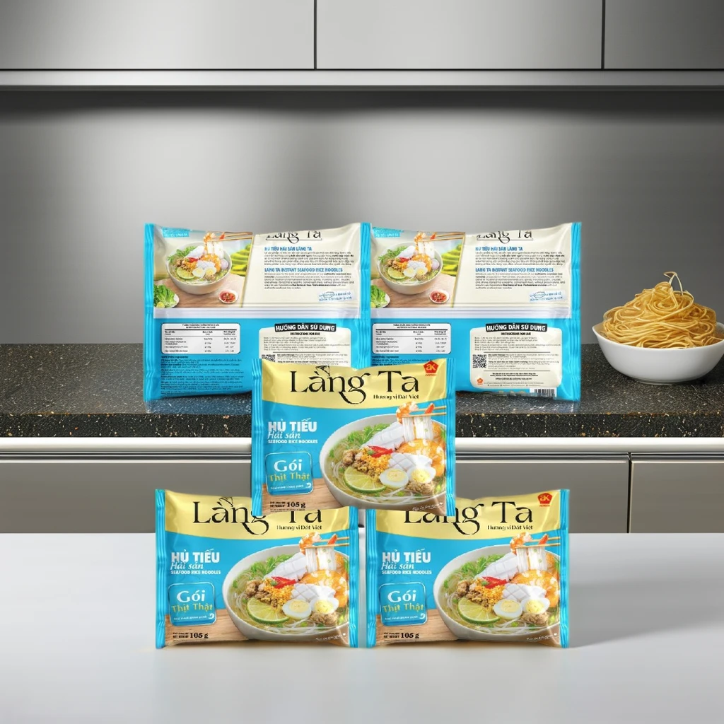 Instant Seafood Rice Noodles 3-Minute Preparation Asian Food Instant Noodles Soup from OEM HACCP ISO Vietnamese Manufacturer