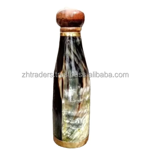 Handmade Buffalo Horn Water Bottle Horn Water Bottle For Office School Suitable For Stock