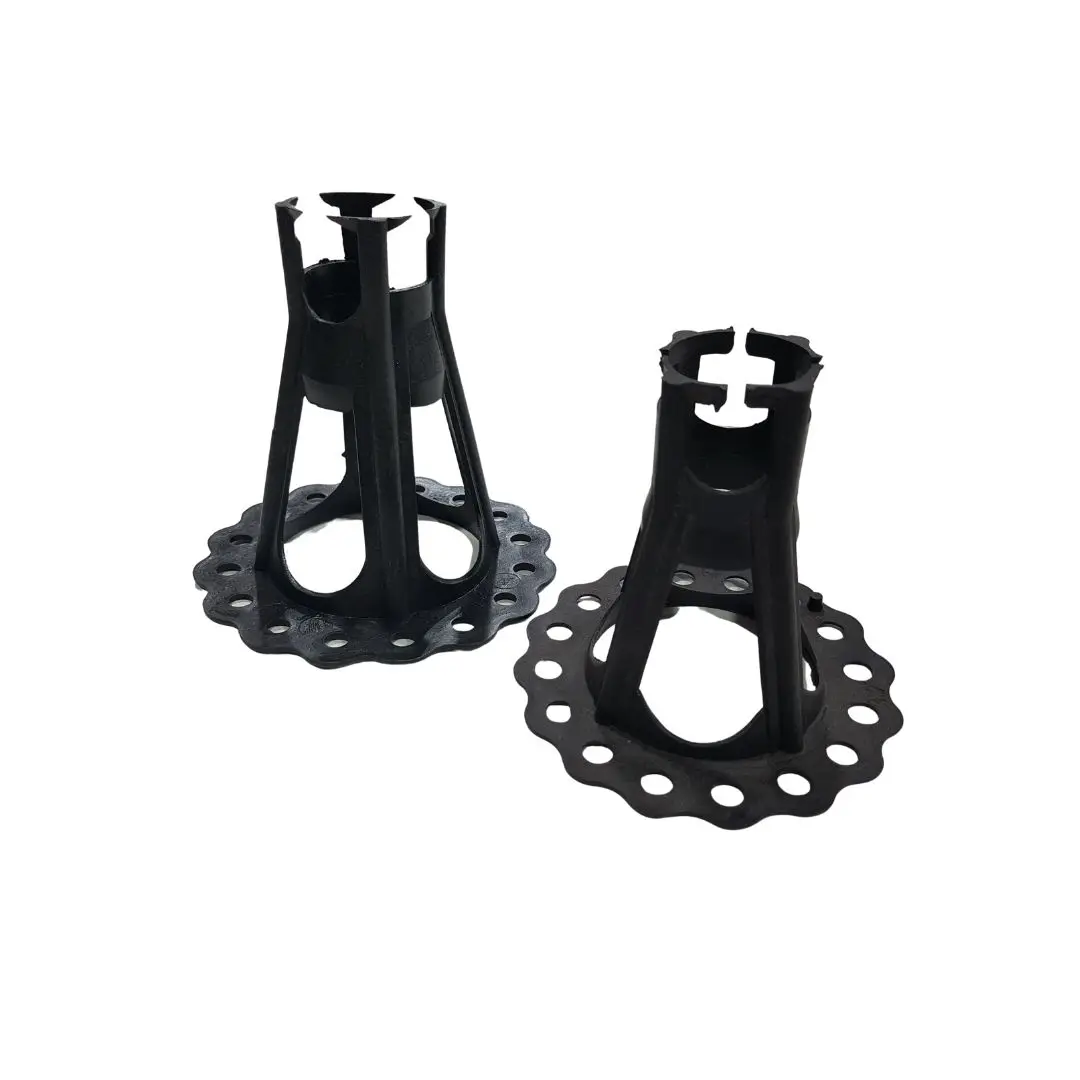 Factory Supply rebar support rod spacer concrete plastic pp rebar chair with round plate base for construction 30mm 40mm 50mm