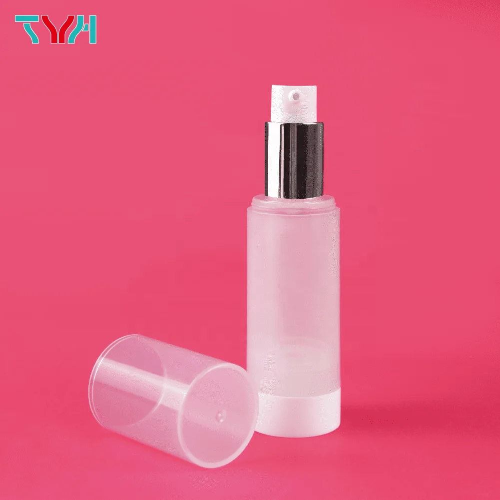 (Образец) 50 мл 30 45 25 PP белая круглая Вакуумная бутылка с насосом поставщики косметических вакуумных бутылок (серия AIRB)