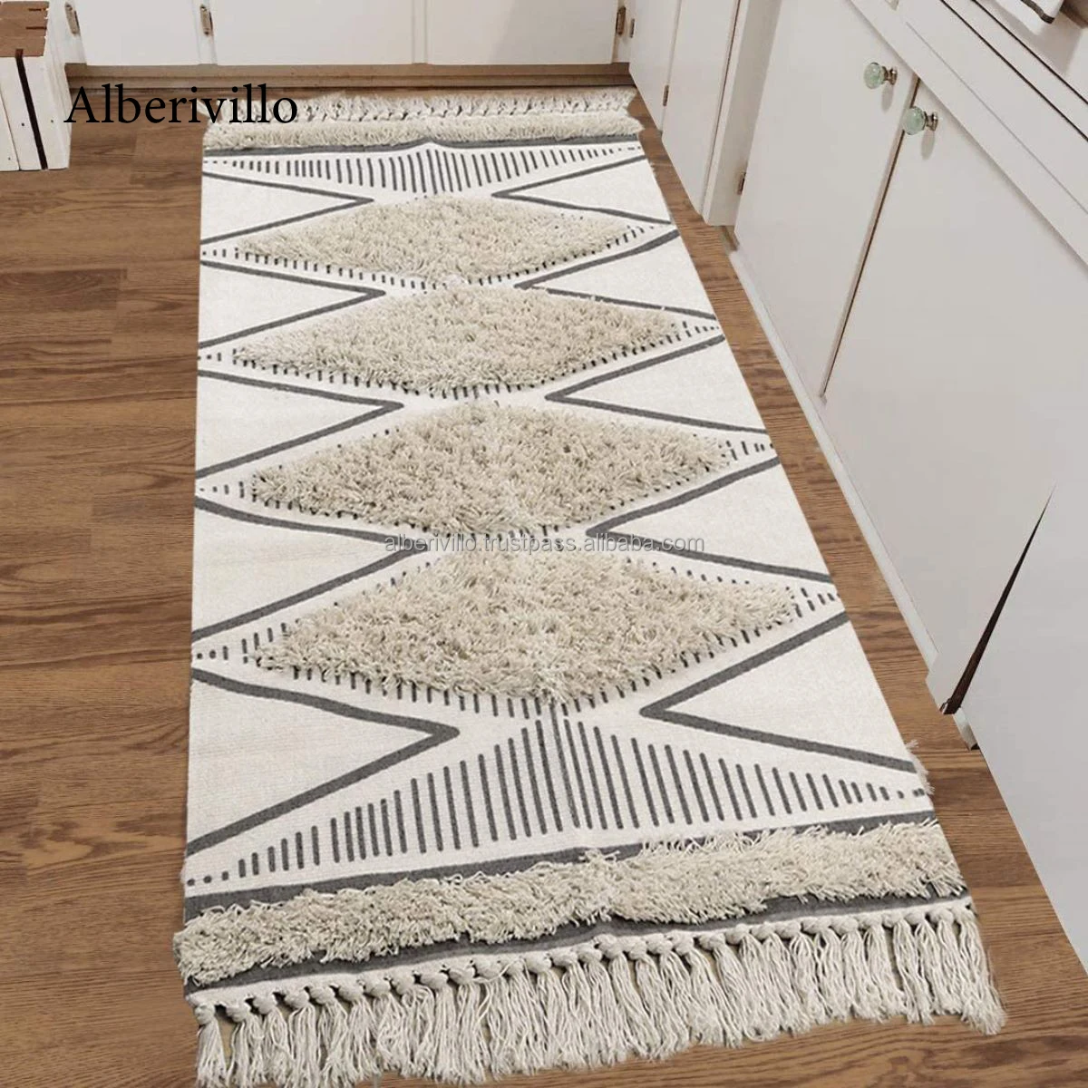 Марокканский ковер в винтажном стиле бохо ковры для гостиной геометрические вышитые коврики ручной работы из Индии