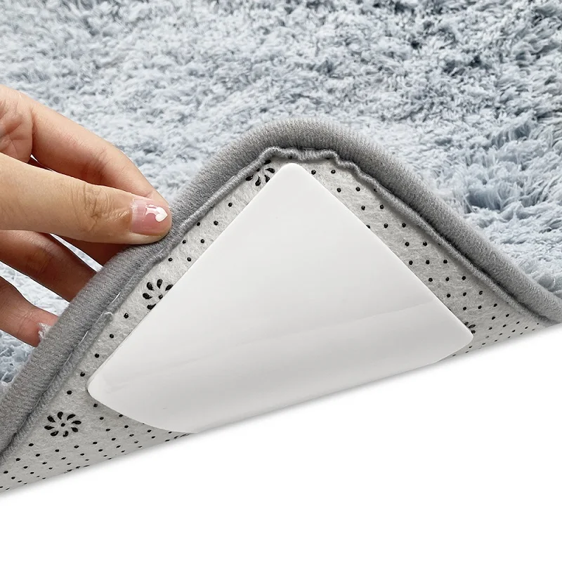 4Pcs Reusable Anti-Curling Carpet Gripper Vacuum Tech Anti-Slip Rug Grips Washable Rug Pads & Protectors to Keep Rug in Place