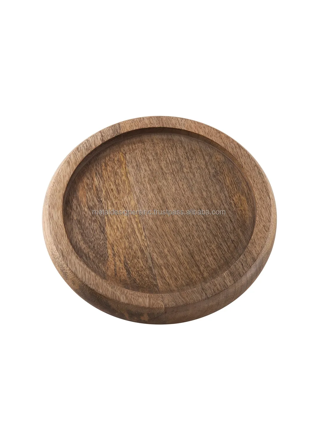 Round Acacia Thick Wooden plate Cake Platter & Cheese Display Plate with Glass Dome Lid for party wedding and other occasion use