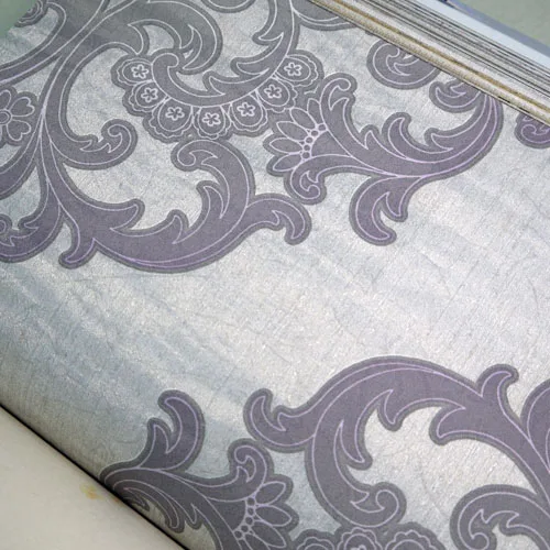 wall paper Baroque European-style Luxury Hotel High quality Damascus Rococo  PVC wallpaper