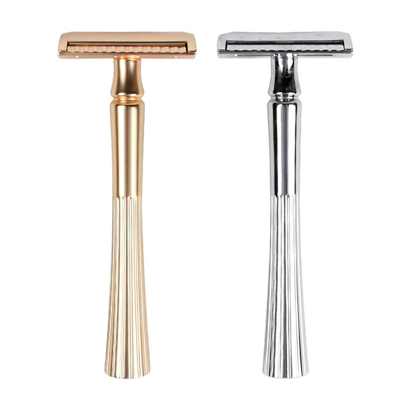 Оптовая цена двойная Безопасная бритва с алюминиевой ручкой классическая мужская для лица