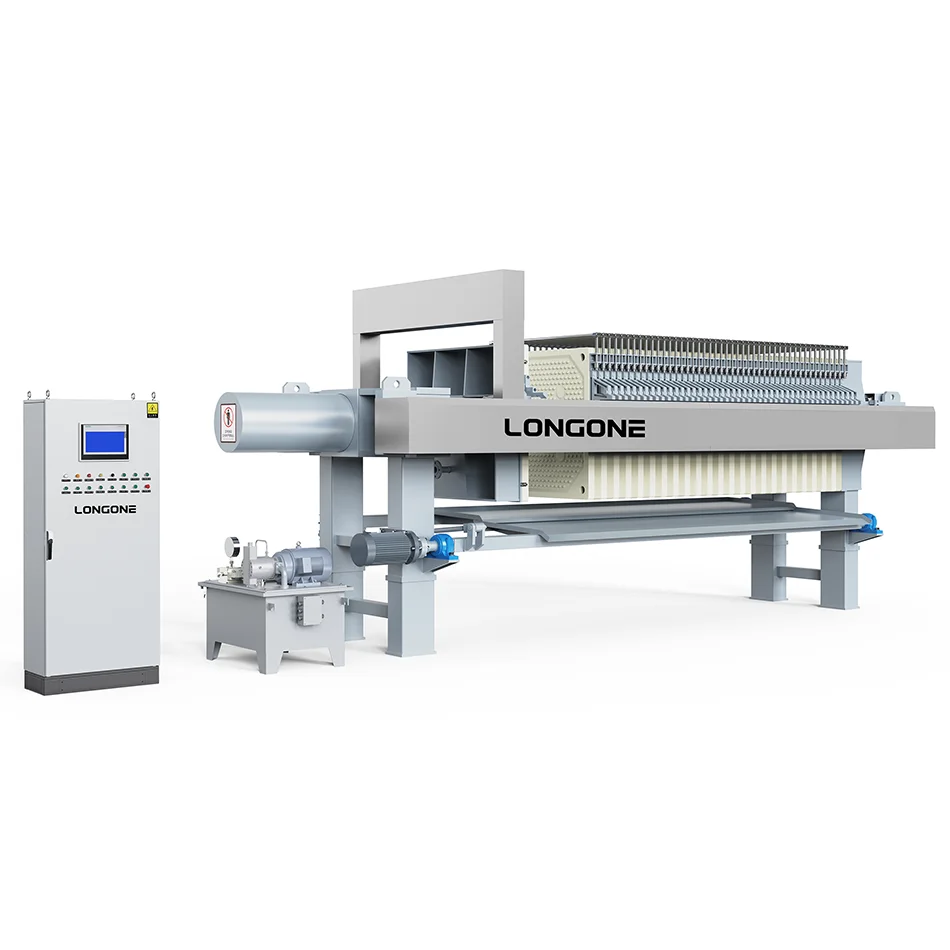 Zhejiang Longone Gantry Automatic Washing Filter Press Water Flushing Device Solid-Liquid Separation