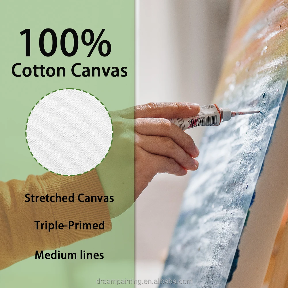 6-pack Blank Stretched Canvas Painting 380g Cotton Thickened Canvas Print Frame for Art Painting Acrylic