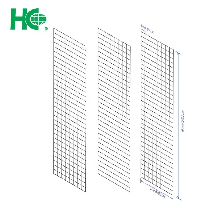 Multifunctional metal wire retail gridwall panels