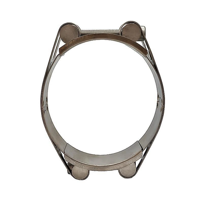 316 stainless steel flexible band hiqh strength double bolt hose clamp