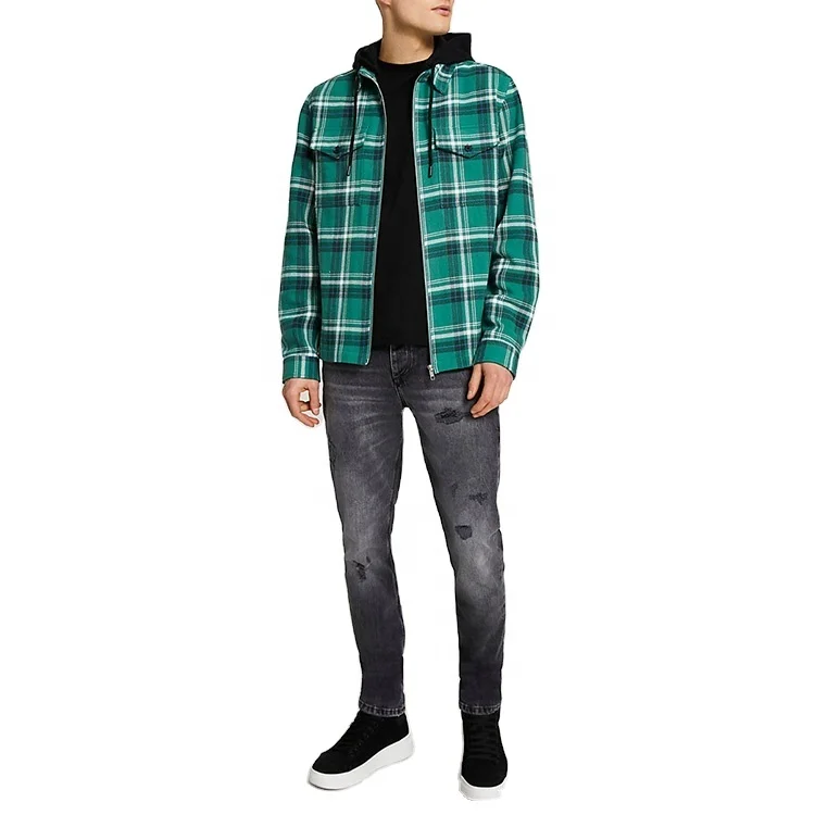 Изготовленный На Заказ мужская рубашка с длинными рукавами на каждый день в клетку хлопковая фланелевая для мужчин стеганые фланелевые рубашки