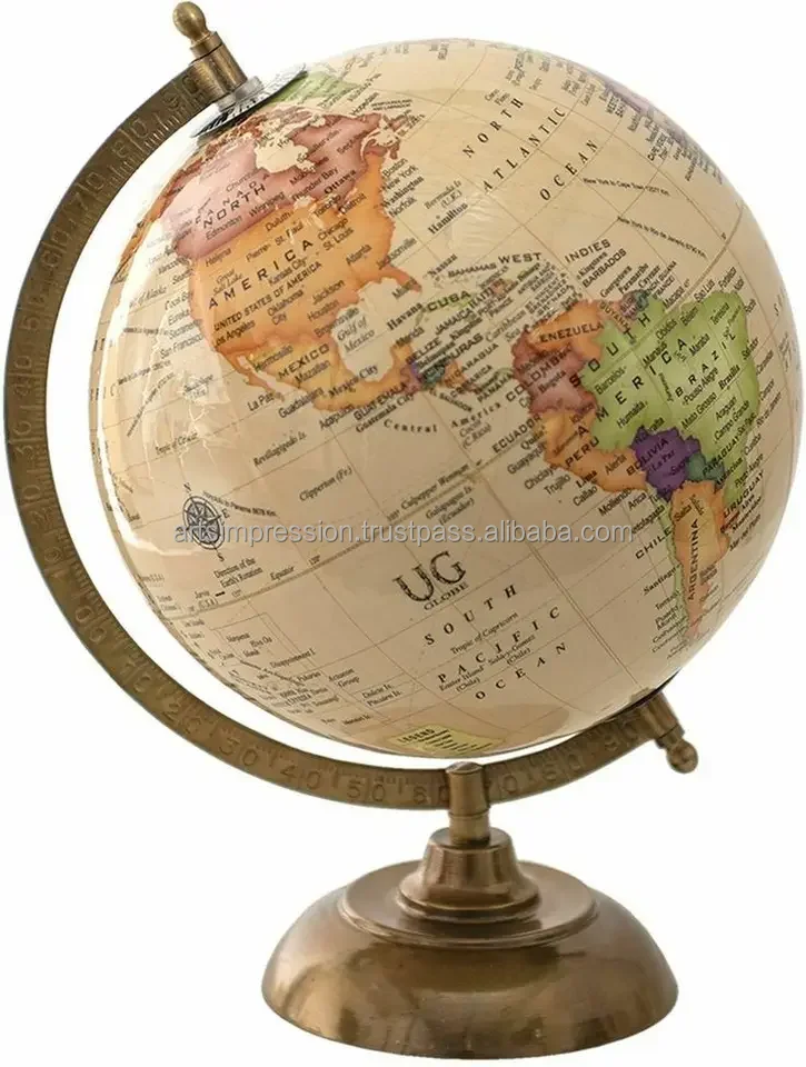 attractive globe handmade full of brass Office home Decoration Globe Stand nautical study living room for gift items globe 2024