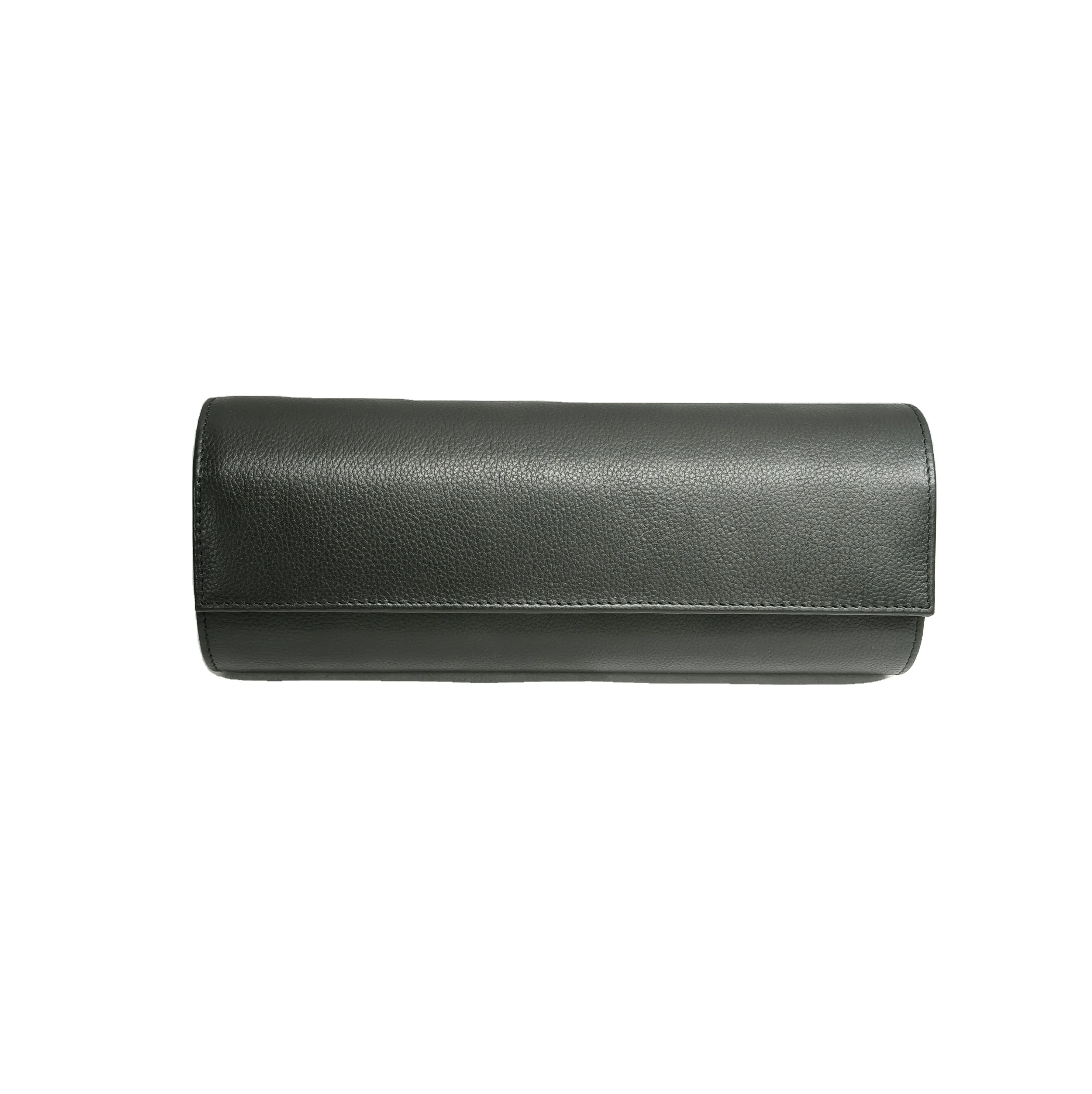 Luxury Fashion Collector Traveling Roll up Leather Wrist Watch Storage Case Organizer Box Cylinder Detachable Safe Custom Logos
