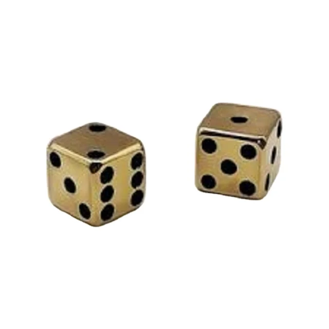 Самые популярные настраиваемые однотонные латунные кости новый дизайн квадратная форма игры с хорошим качеством металлические ручной работы квадратной формы